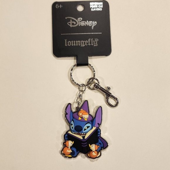 Loungefly Disney Lilo and Stitch Witch Story Time Ducklings Halloween Keychain - Picture 10 of 16